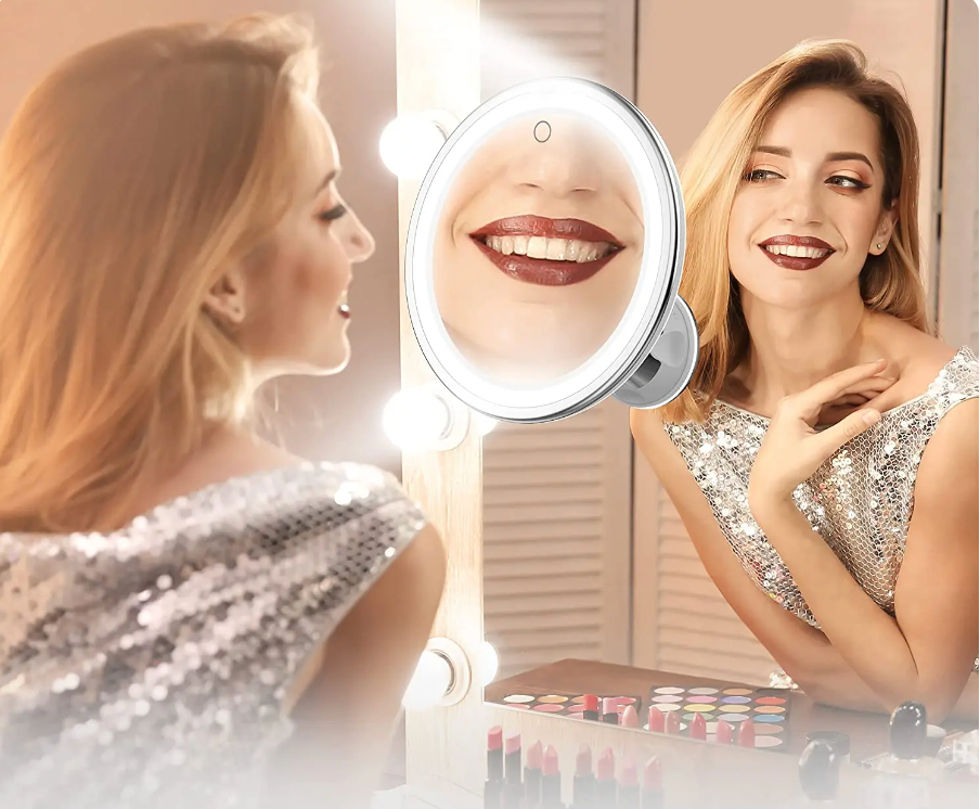 GlowMirror™ | Geen Last meer van Slecht Licht voor Make-Up