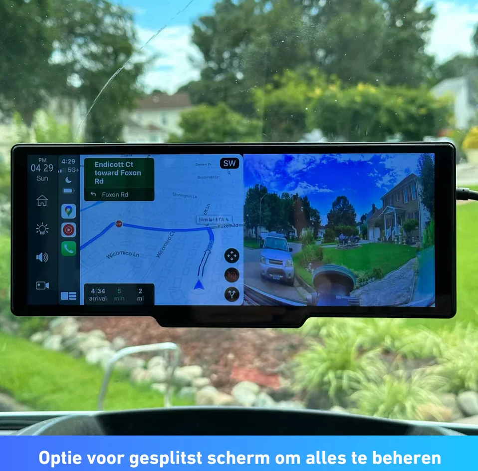 DashCarplay™ | Carplay met Ingebouwde Dashcam voor elke Auto